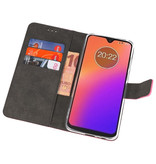 Brieftasche Tasche für Motorola Moto G7 Pink