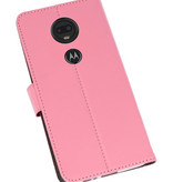 Funda Cartera para Motorola Moto G7 Rosa