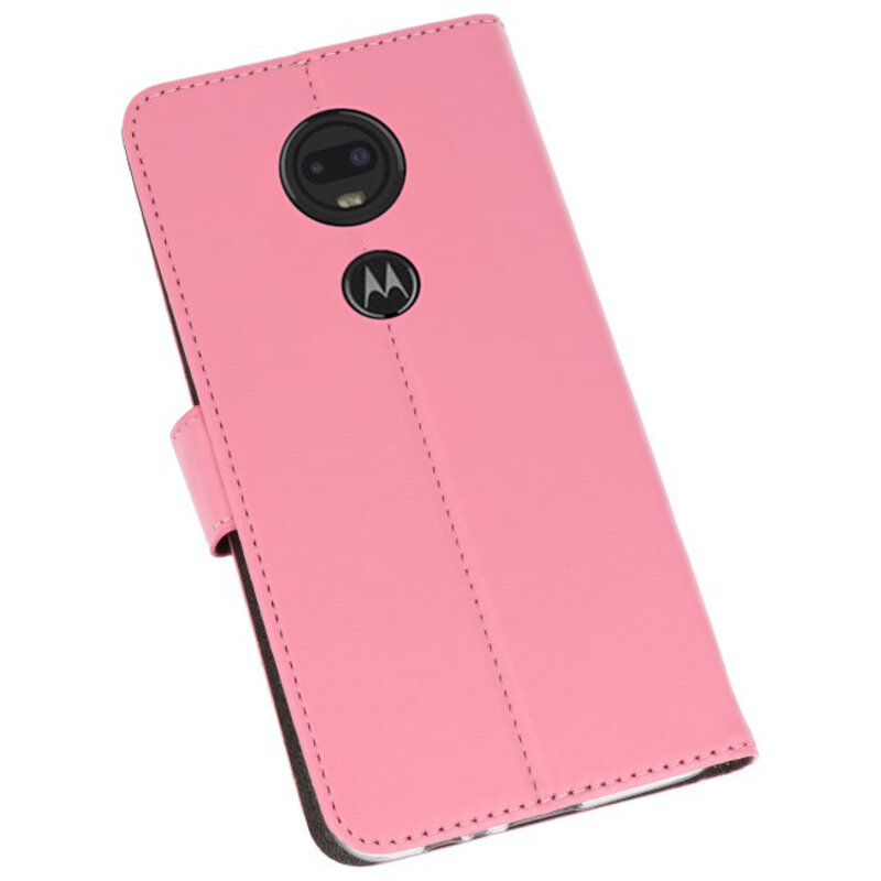 Brieftasche Tasche für Motorola Moto G7 Pink