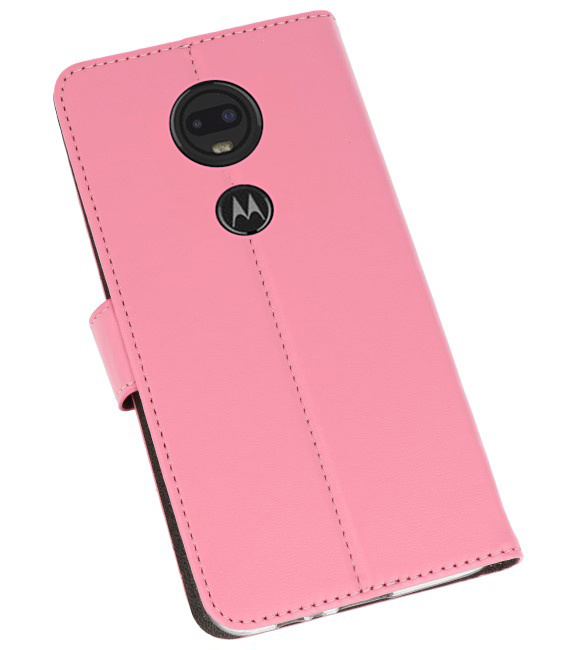 Wallet Cases Hoesje voor Motorola Moto G7 Roze