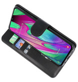 Bookstyle Wallet Cases Hoesje voor Galaxy A40 Zwart