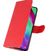 Bookstyle Wallet Cases Case for Galaxy A40 Red