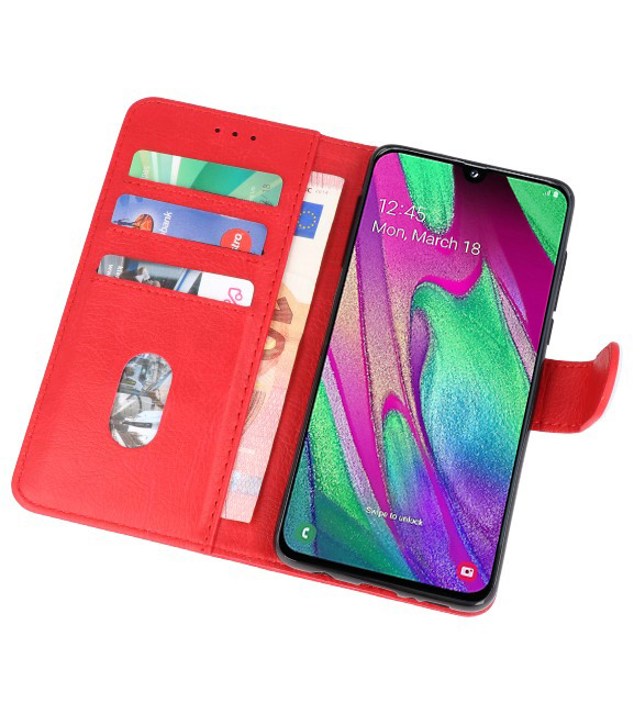 Bookstyle Wallet Cases Taske til Galaxy A40 Red