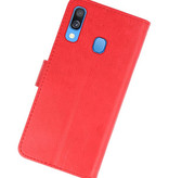 Bookstyle Wallet Cases Hoesje voor Galaxy A40 Rood