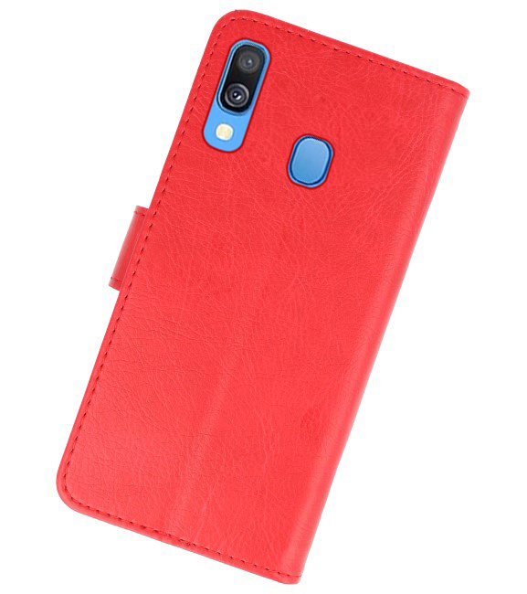 Bookstyle Wallet Cases Hoesje voor Galaxy A40 Rood