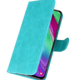 Bookstyle Wallet Cases Hülle für Galaxy A40 Grün