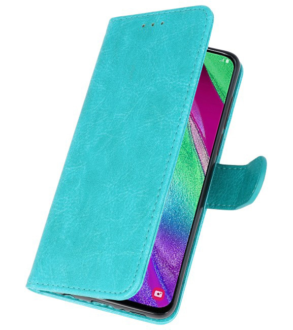 Bookstyle Wallet Cases Hoesje voor Galaxy A40 Groen