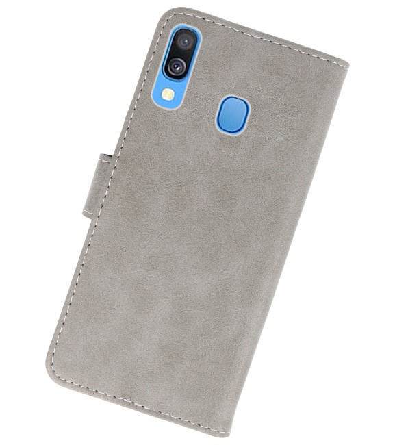 Bookstyle Wallet Cases Hoesje voor Galaxy A40 Grijs