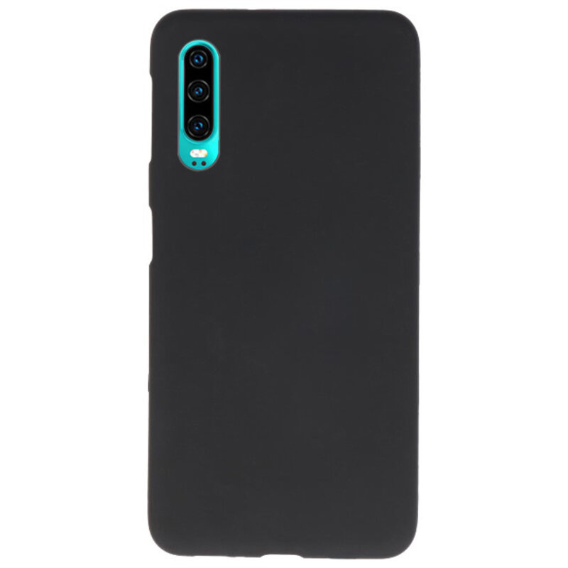 Farve TPU taske til Huawei P30 sort