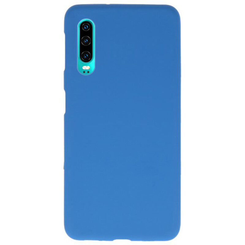 Caja de color TPU para Huawei P30 Navy