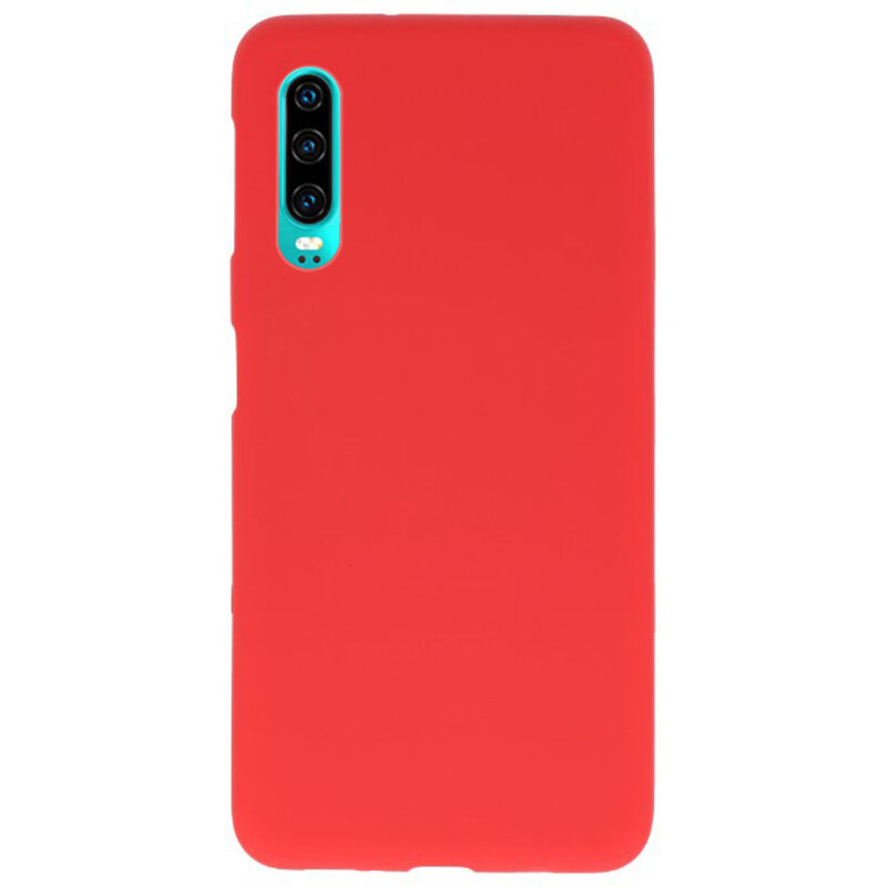 Caja de color TPU para Huawei P30 rojo