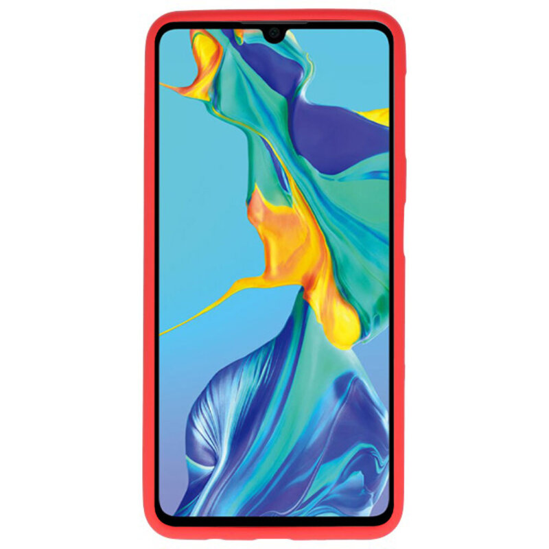 Caja de color TPU para Huawei P30 rojo