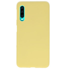 Caja de color TPU para Huawei P30 amarillo