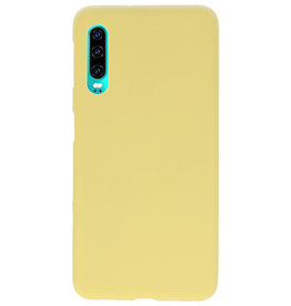 Coque en TPU couleur pour Huawei P30 jaune