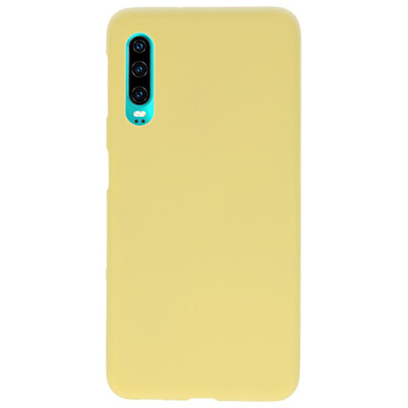 Custodia in TPU colorata per Huawei P30 gialla