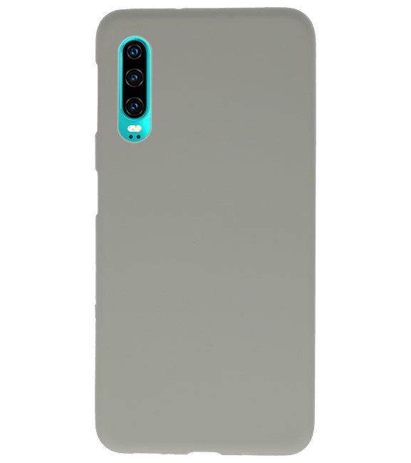 Farve TPU taske til Huawei P30 grå