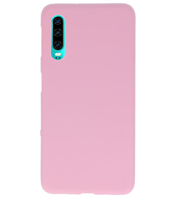 Farve TPU taske til Huawei P30 Pink