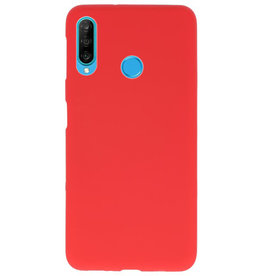 Coque en TPU couleur pour Huawei P30 Lite rouge