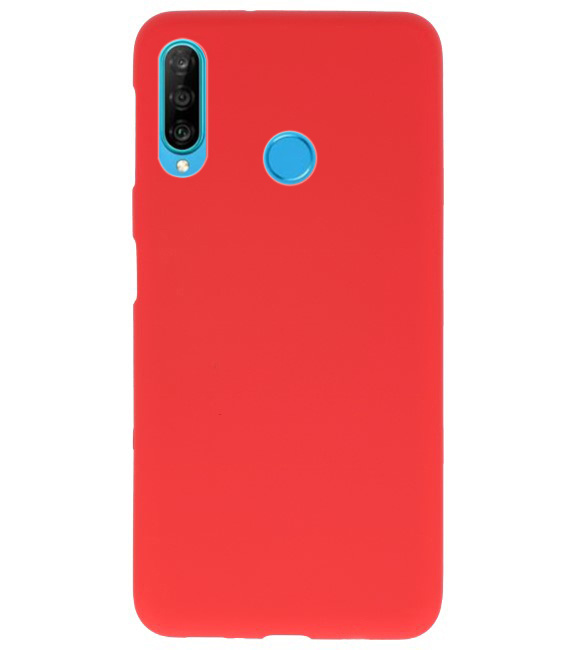 Coque en TPU couleur pour Huawei P30 Lite rouge