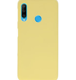 Caja de color TPU para Huawei P30 Lite amarillo