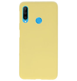 Farve TPU taske til Huawei P30 Lite gul