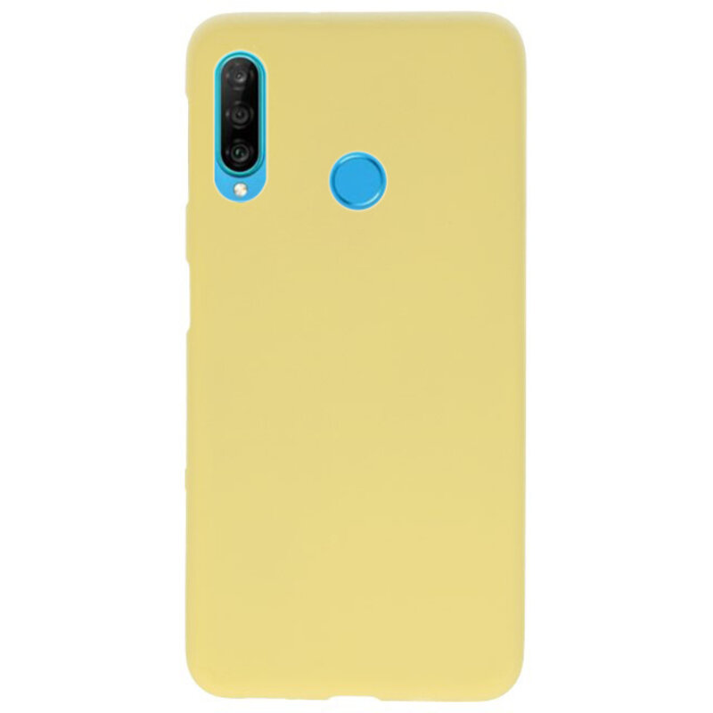 Custodia in TPU colorata per Huawei P30 Lite gialla