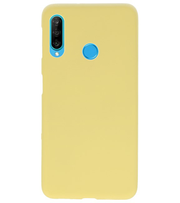 Caja de color TPU para Huawei P30 Lite amarillo