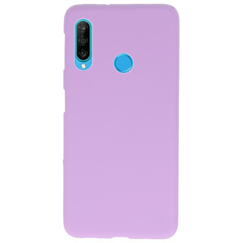 Color TPU Hoesje voor Huawei P30 Lite Paars