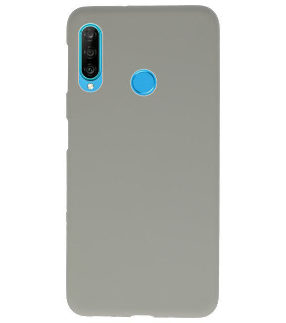 Coque en TPU couleur pour Huawei P30 Lite gris