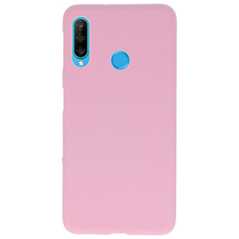 Color TPU Hoesje voor Huawei P30 Lite Roze
