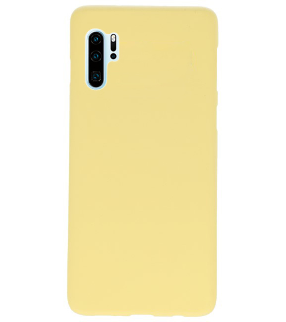 Farve TPU taske til Huawei P30 Pro Gul