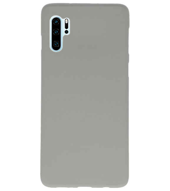 Coque en TPU couleur pour Huawei P30 Pro gris