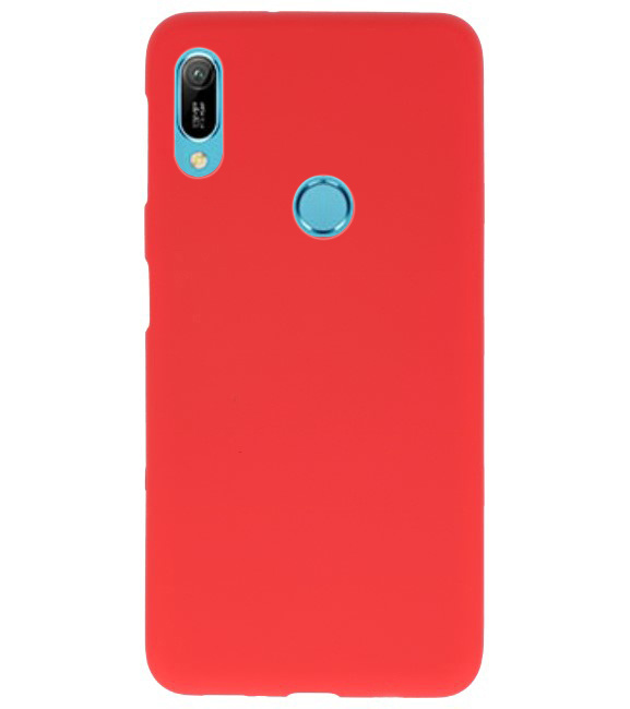 Caja de color TPU para Huawei Y6 (Prime) 2019 rojo