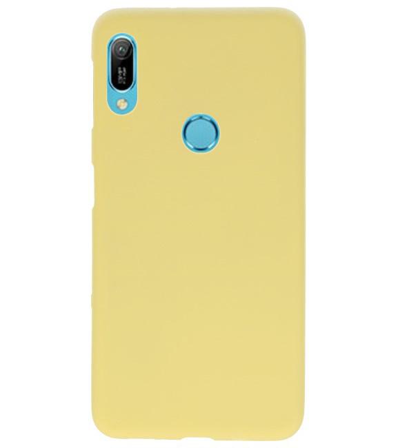 Caja de color TPU para Huawei Y6 (Prime) 2019 amarillo