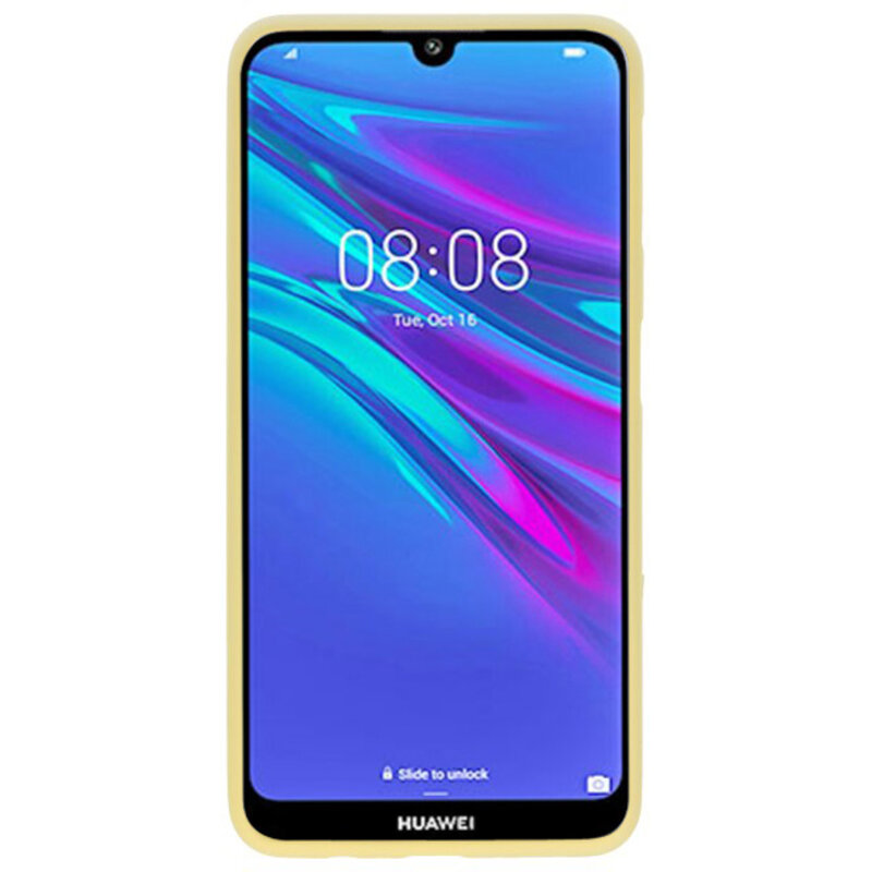 Farve TPU taske til Huawei Y6 (Prime) 2019 gul