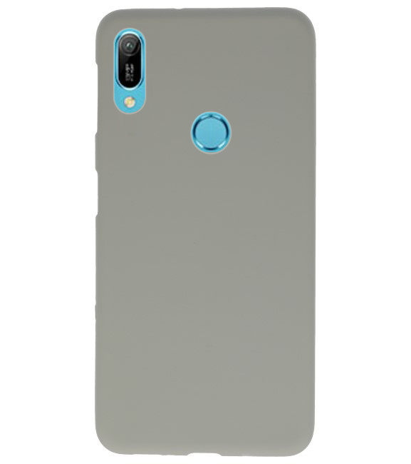 Farve TPU taske til Huawei Y6 (Prime) 2019 grå