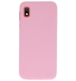 Farve TPU taske til Samsung Galaxy A10 pink