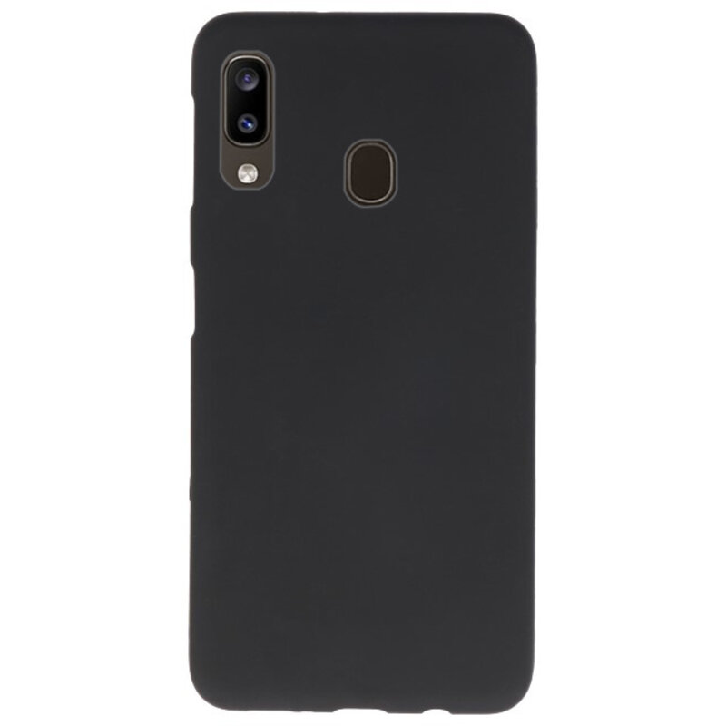 Farve TPU taske til Samsung Galaxy A20 sort