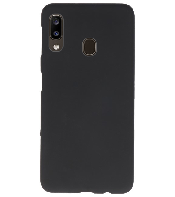Color TPU case for Samsung Galaxy A20 black