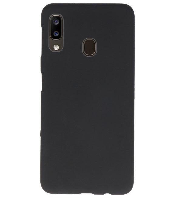 Color TPU Hoesje voor Samsung Galaxy A20 Zwart