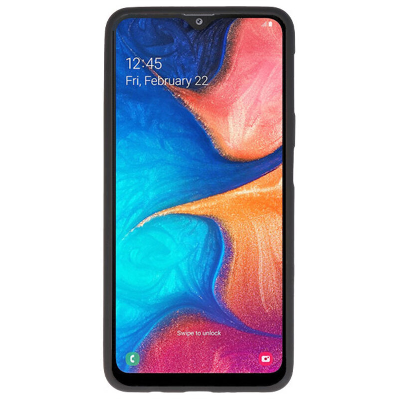 Farve TPU taske til Samsung Galaxy A20 sort