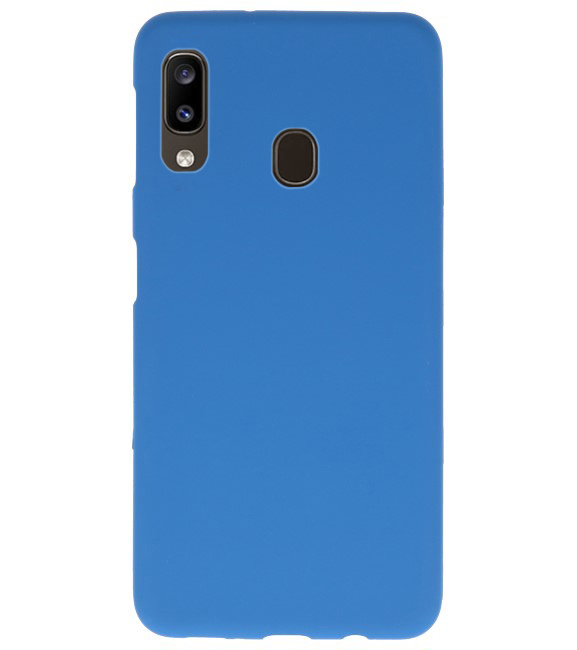 Farve TPU taske til Samsung Galaxy A20 Navy