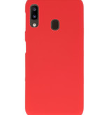 Coque en TPU couleur pour Samsung Galaxy A20 rouge