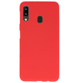 Color TPU case for Samsung Galaxy A20 red