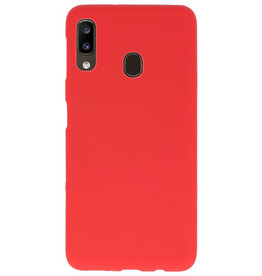 Coque en TPU couleur pour Samsung Galaxy A20 rouge