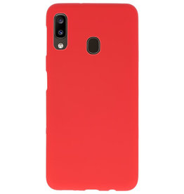 Funda TPU en color para Samsung Galaxy A20 rojo.