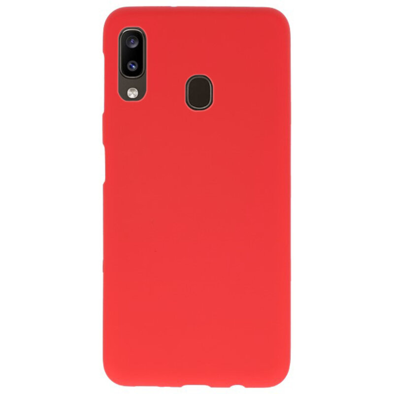 Funda TPU en color para Samsung Galaxy A20 rojo.