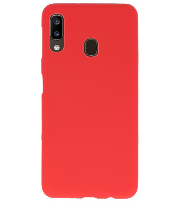 Coque en TPU couleur pour Samsung Galaxy A20 rouge