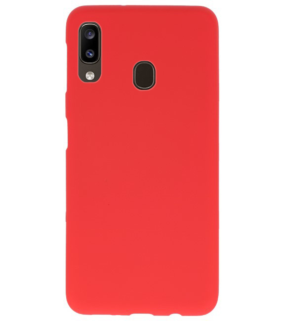 Farve TPU taske til Samsung Galaxy A20 rød