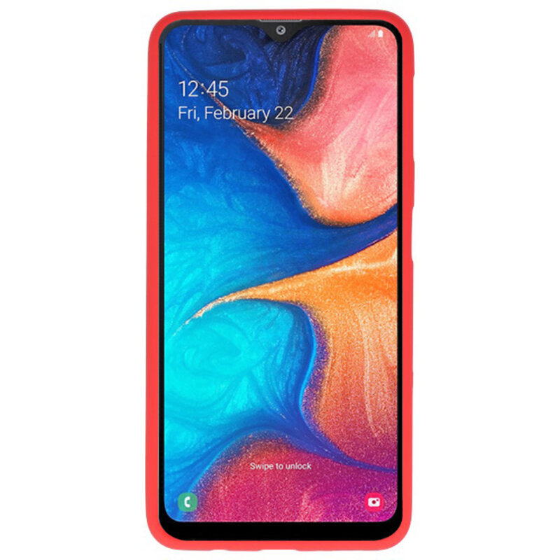 Funda TPU en color para Samsung Galaxy A20 rojo.
